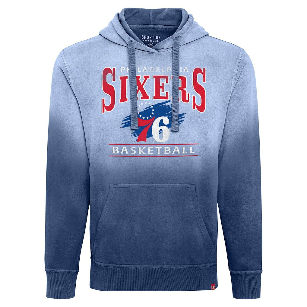 NBA - Philadelphia 76ers Sportiqe Unisex Blake Sun-Fade Pullover Hoodie - Royal