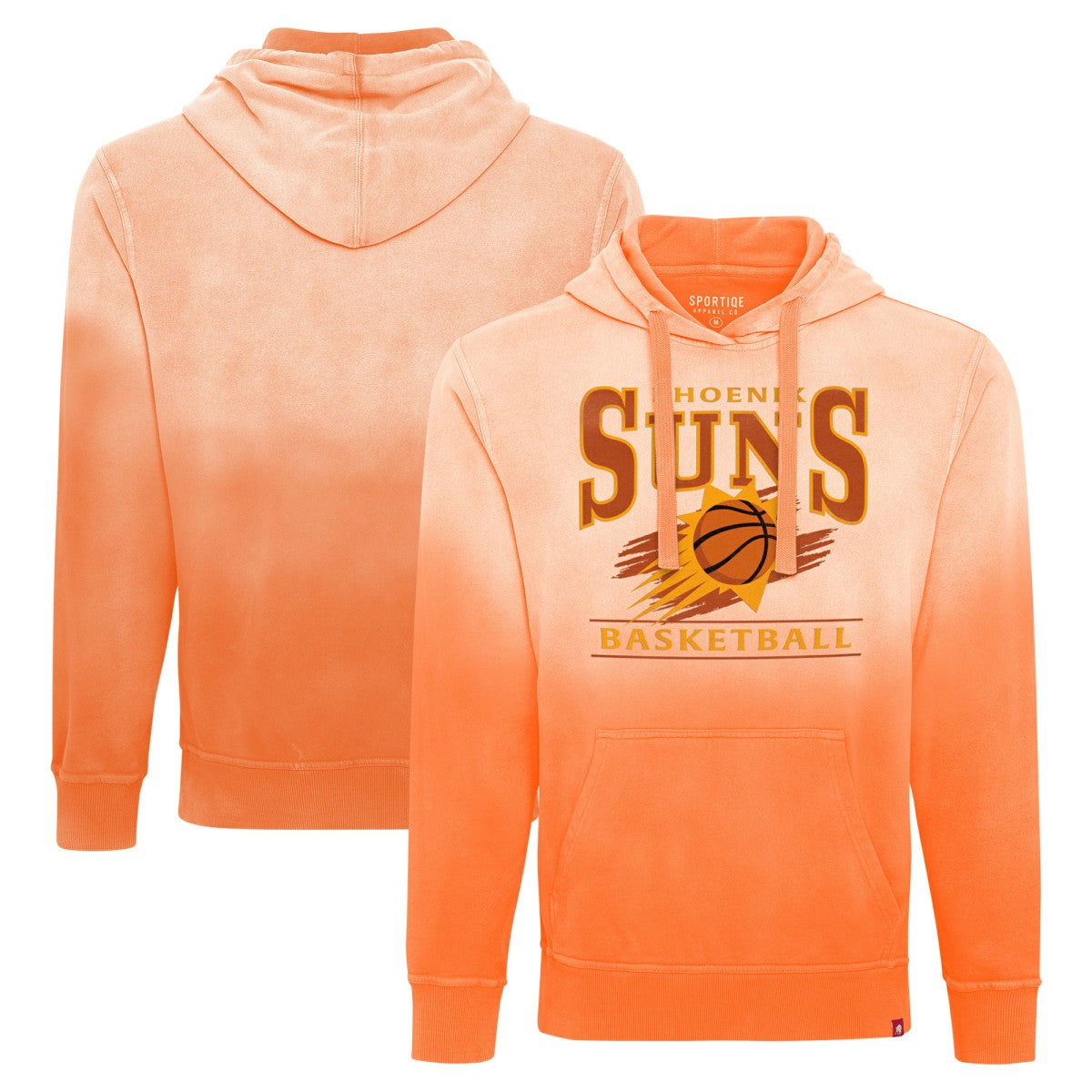 NBA - Phoenix Suns Sportiqe Unisex Blake Sun-Fade Pullover Hoodie - Orange