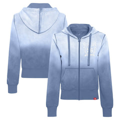 NBA - Philadelphia 76ers Sportiqe Women's Carli Sun Fade Full-Zip Hoodie - Blue