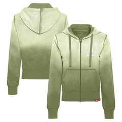 NBA - Boston Celtics Sportiqe Women's Carli Sun Fade Full-Zip Hoodie - Olive