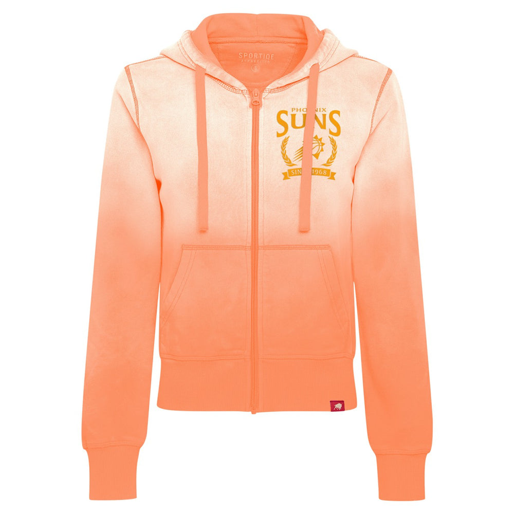 NBA - Phoenix Suns Sportiqe Women's Carli Sun Fade Full-Zip Hoodie - Orange