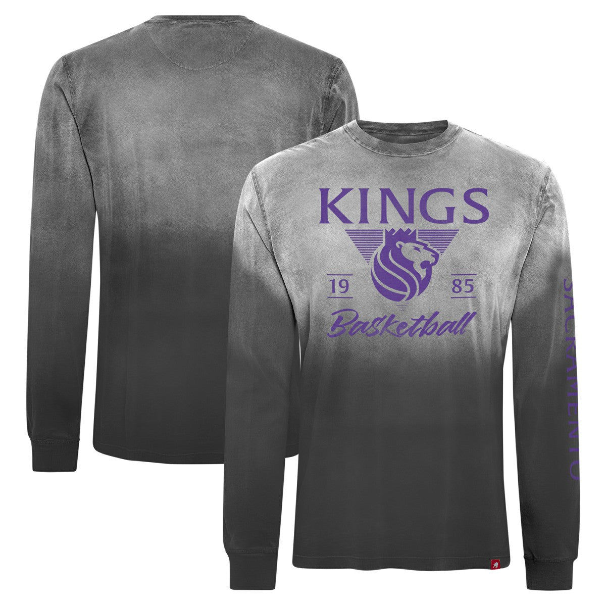 NBA - Sacramento Kings Sportiqe Unisex Mohave Sun-Dipped Long Sleeve T-Shirt - Black