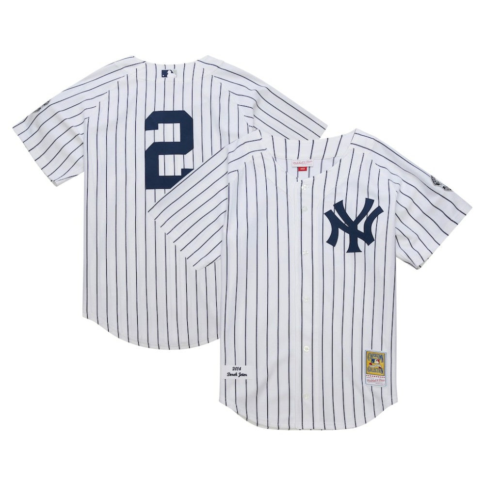 Derek Jeter New York Yankees Mitchell & Ness 2014 Cooperstown Collection Authentic Throwback Jersey Clearance