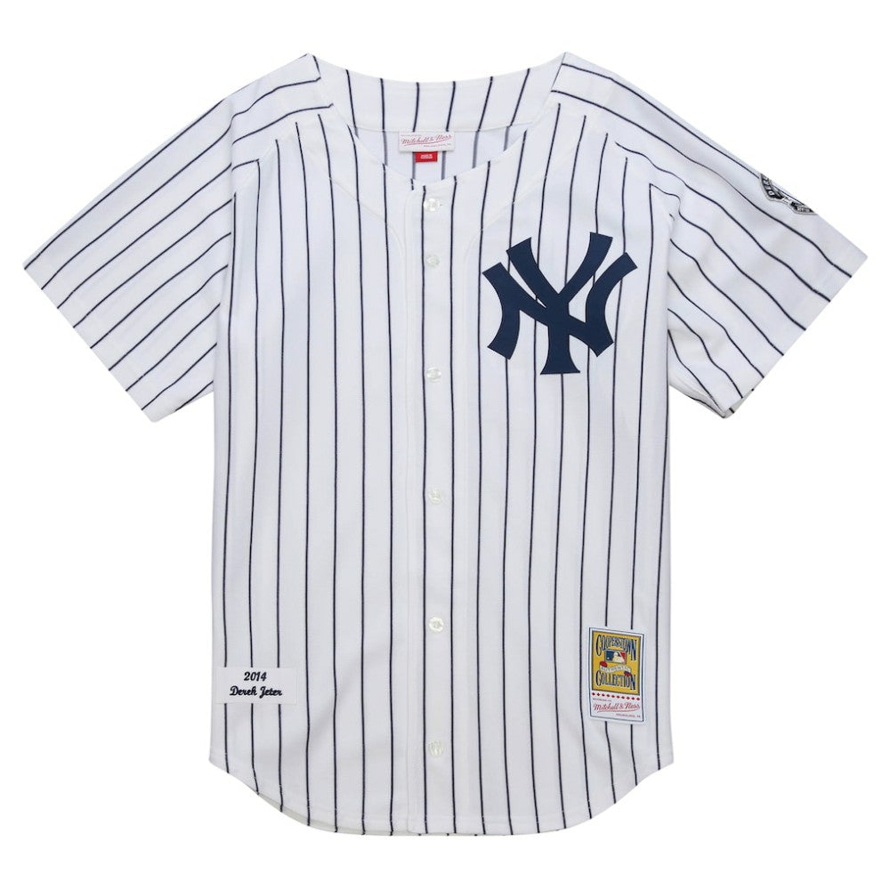 Derek Jeter New York Yankees Mitchell & Ness 2014 Cooperstown Collection Authentic Throwback Jersey - White | MLB Jerseys