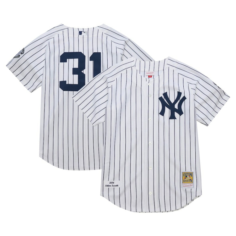 Ichiro Suzuki New York Yankees Mitchell & Ness 2014 Cooperstown Collection Authentic Throwback Jersey On Sale