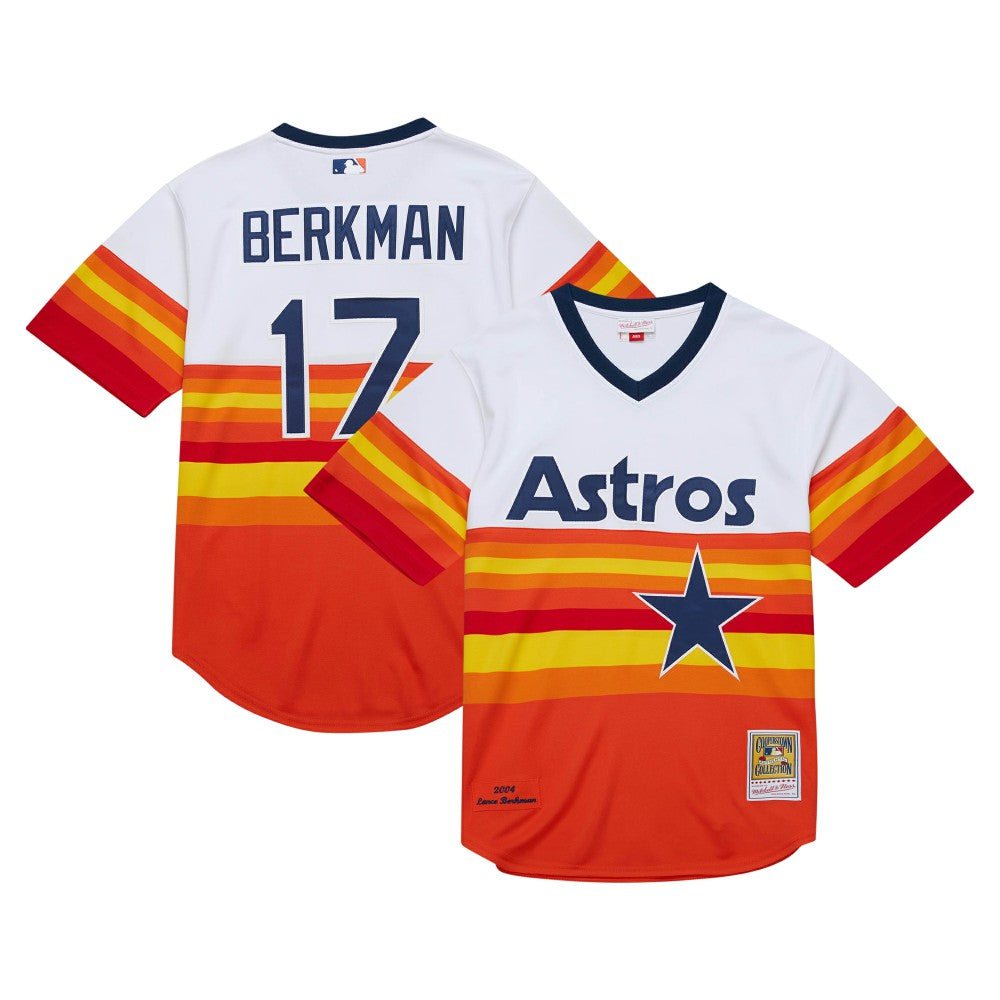 Lance Berkman Houston Astros Mitchell & Ness 2004 Cooperstown Collection Authentic Throwback Jersey - White | MLB Jerseys