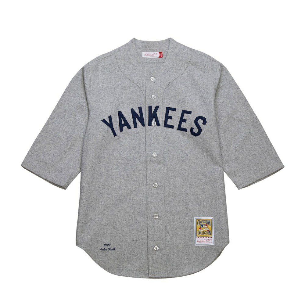 Babe Ruth New York Yankees Mitchell & Ness Cooperstown Collection 1929 Authentic Jersey - Gray | MLB Jerseys