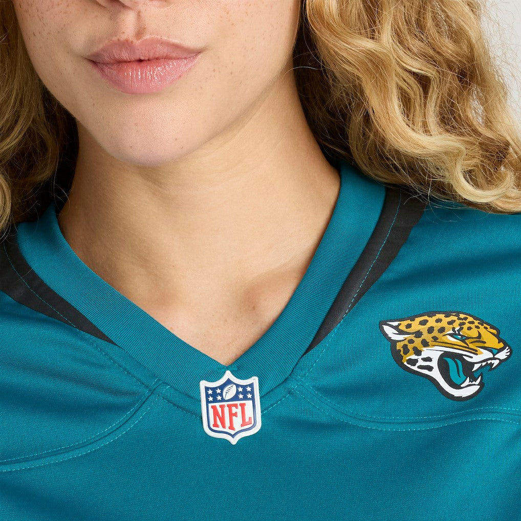 Travis Hunter Jacksonville Jaguars Women's 2025 NFL Draft First Round Pick Team Game Player Jersey Teal - Nike