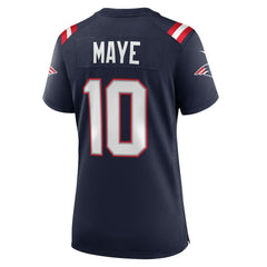 Drake Maye New England Patriots Women's Player Game Jersey Navy - Nike