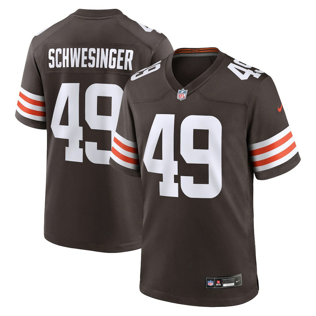Carson Schwesinger Cleveland Browns 2025 NFL Draft Game Jersey - Brown | NFL Jerseys