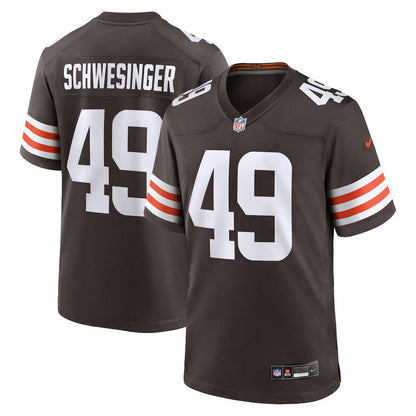 Carson Schwesinger Cleveland Browns 2025 NFL Draft Game Jersey - Brown | NFL Jerseys