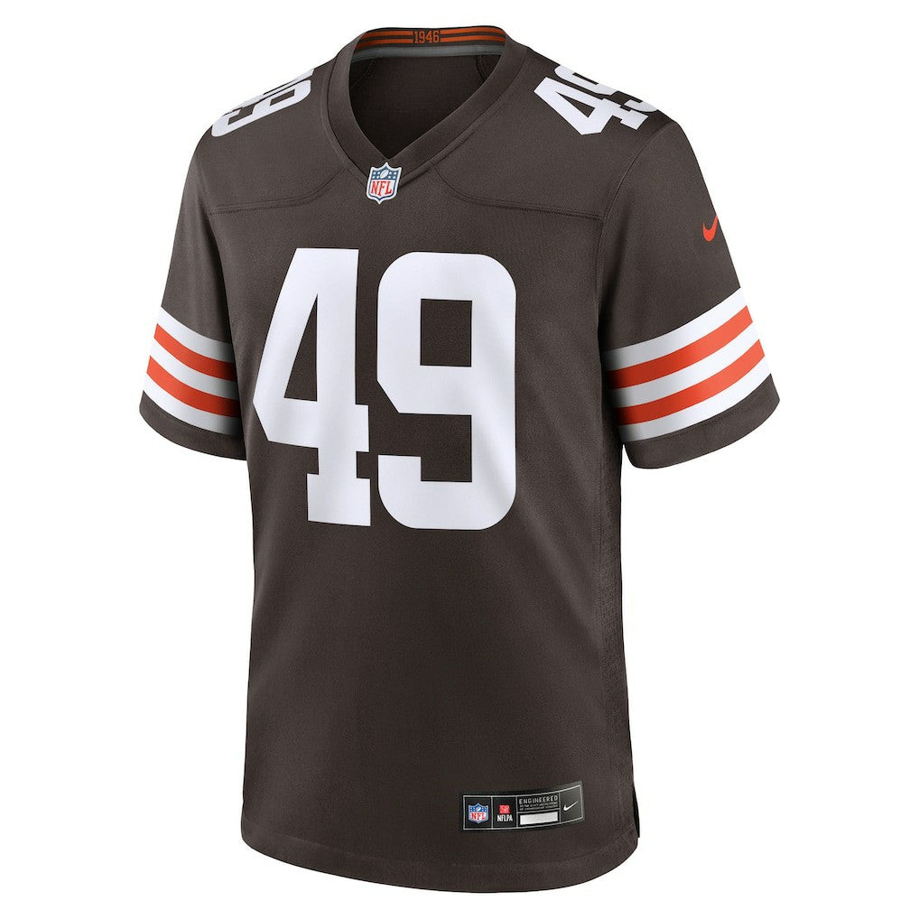 Carson Schwesinger Cleveland Browns 2025 NFL Draft Game Jersey - Brown | NFL Jerseys