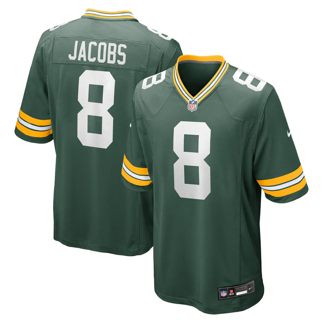 Josh Jacobs Green Bay Packers Team Game Jersey Green - Nike