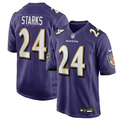 Malaki Starks Baltimore Ravens 2025 NFL Draft First Round Pick Game Jersey - Purple | NFL Jerseys