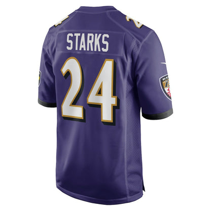 Malaki Starks Baltimore Ravens 2025 NFL Draft First Round Pick Game Jersey - Purple | NFL Jerseys