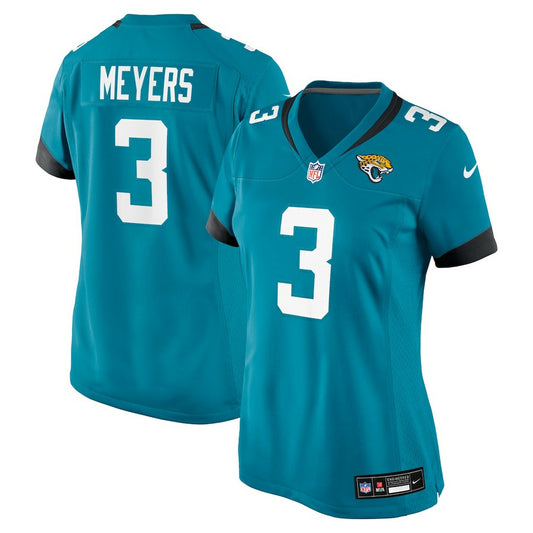 Jakobi Meyers Jacksonville Jaguars Women's Team Game Jersey - Teal | NFL Jerseys