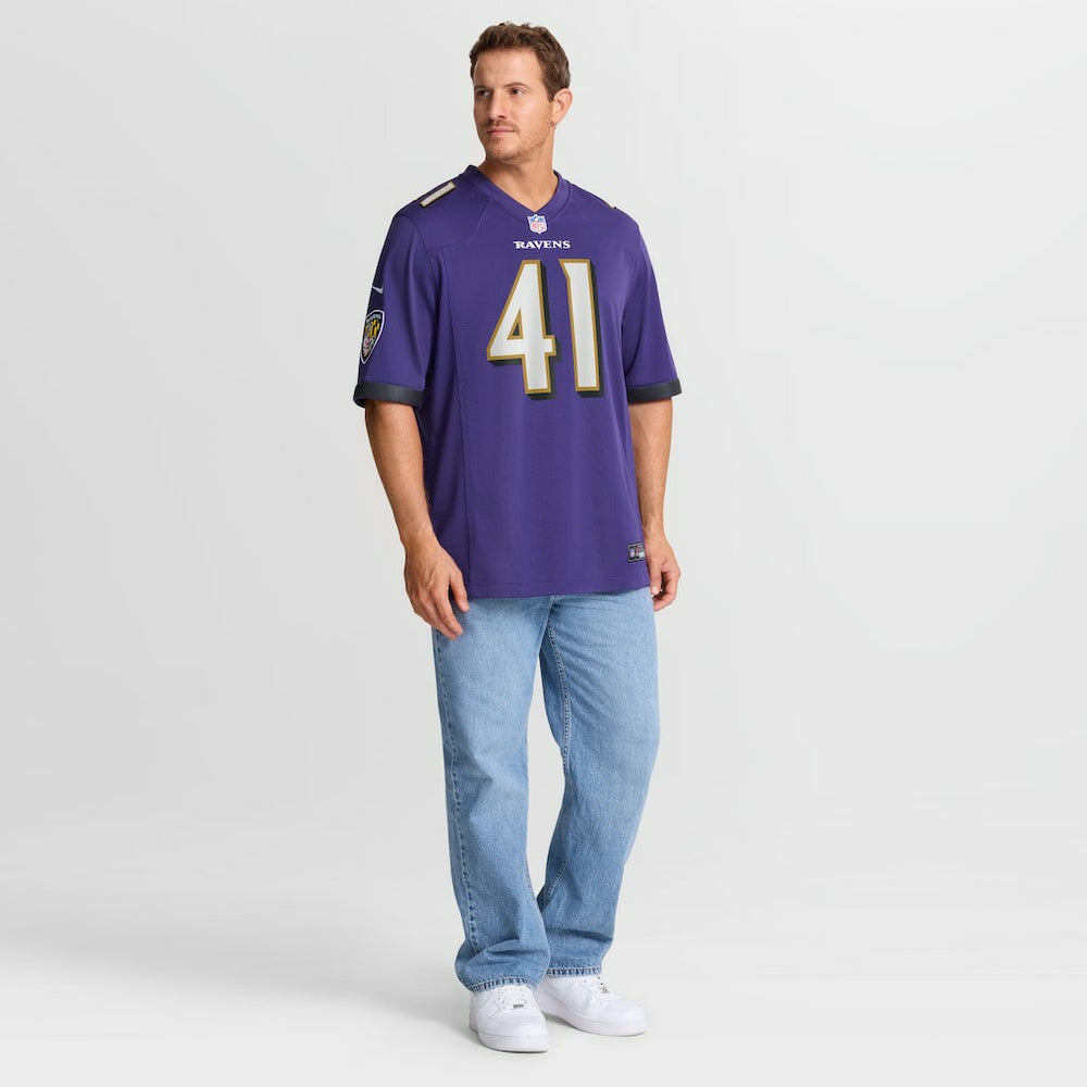 Dre'Mont Jones Baltimore Ravens Team Game Jersey Purple - Nike