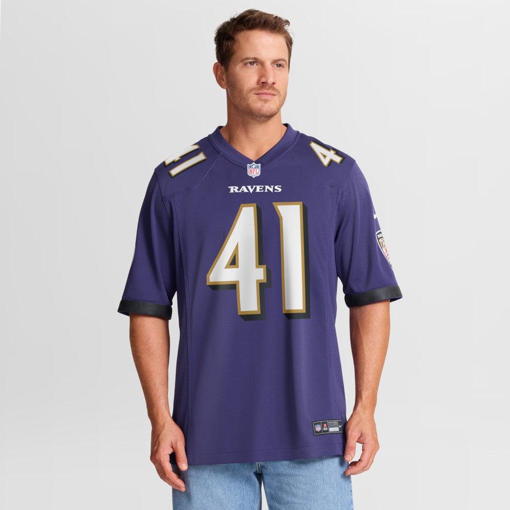 Dre'Mont Jones Baltimore Ravens Team Game Jersey Purple - Nike
