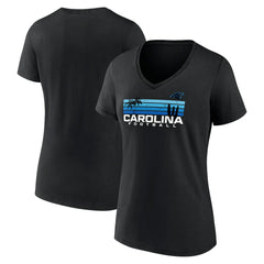 Carolina Panthers Women's Defensive Stand V-Neck T-Shirt Black - NFL
