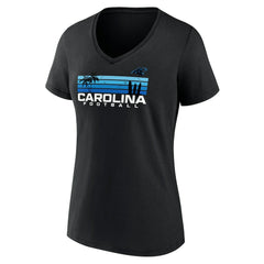 Carolina Panthers Women's Defensive Stand V-Neck T-Shirt Black - NFL