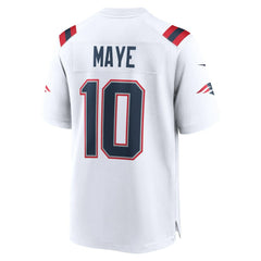 Drake Maye New England Patriots Player Game Jersey White - Nike
