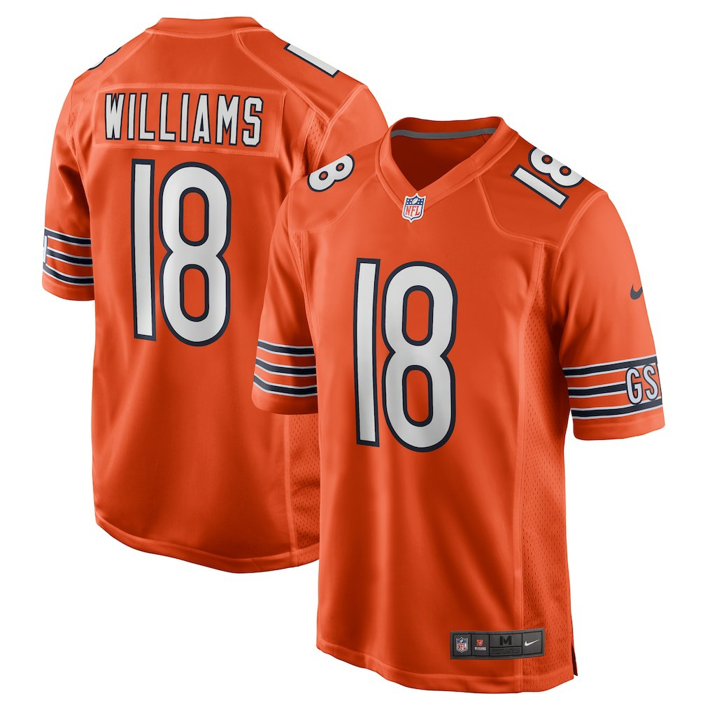 Caleb Williams Chicago Bears Alternate Player Game Jersey Orange - Nike