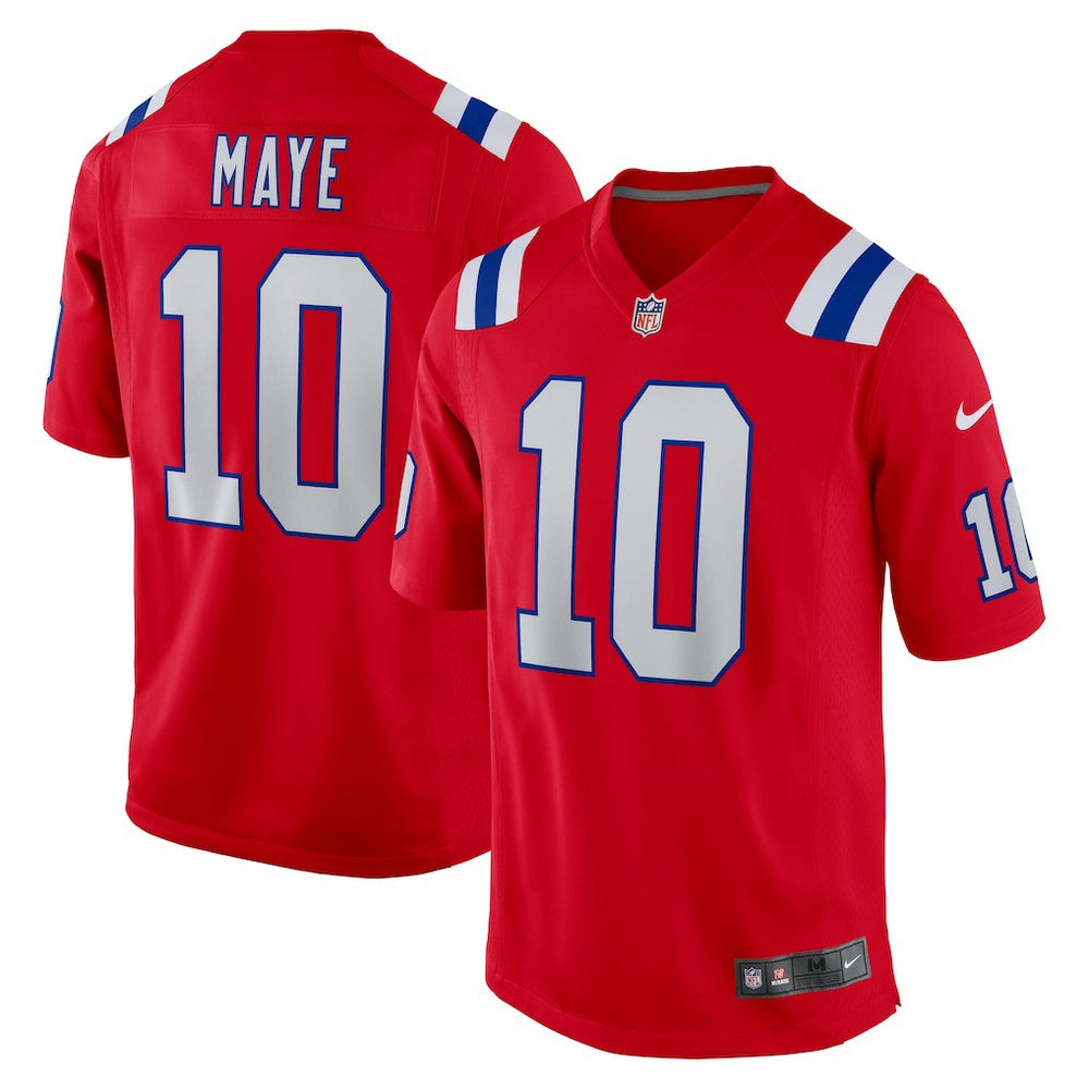 Drake Maye New England Patriots Player Game Jersey Red - Nike