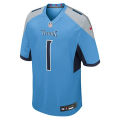 Cameron Ward Tennessee Titans 2025 NFL Draft First Round Pick Game Jersey Light Blue - Nike