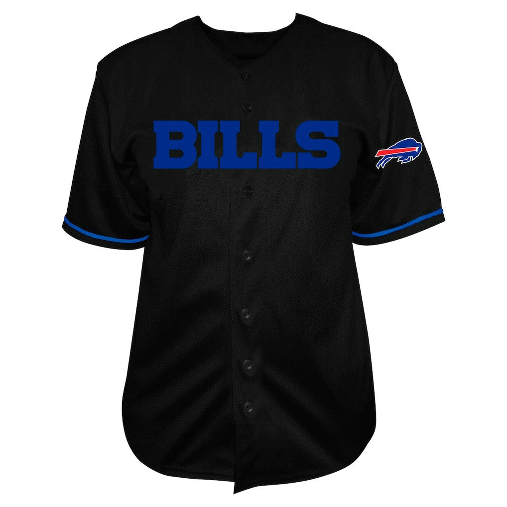 Josh Allen Buffalo Bills Big & Tall Baseball Button-Up Shirt Black - Fanatics