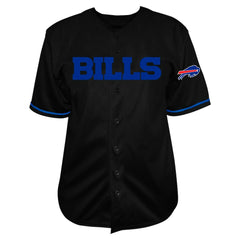 Josh Allen Buffalo Bills Big & Tall Baseball Button-Up Shirt Black - Fanatics
