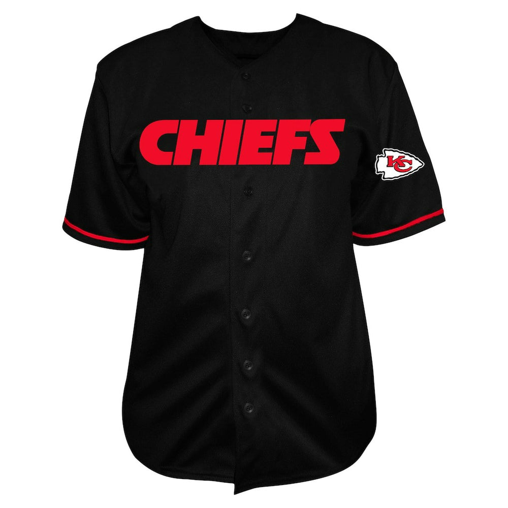 Patrick Mahomes Kansas City Chiefs Big & Tall Baseball Button-Up Shirt Black - Fanatics