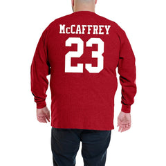 Christian McCaffrey San Francisco 49ers Big & Tall Thermal Waffle Long Sleeve T-Shirt Scarlet - Fanatics