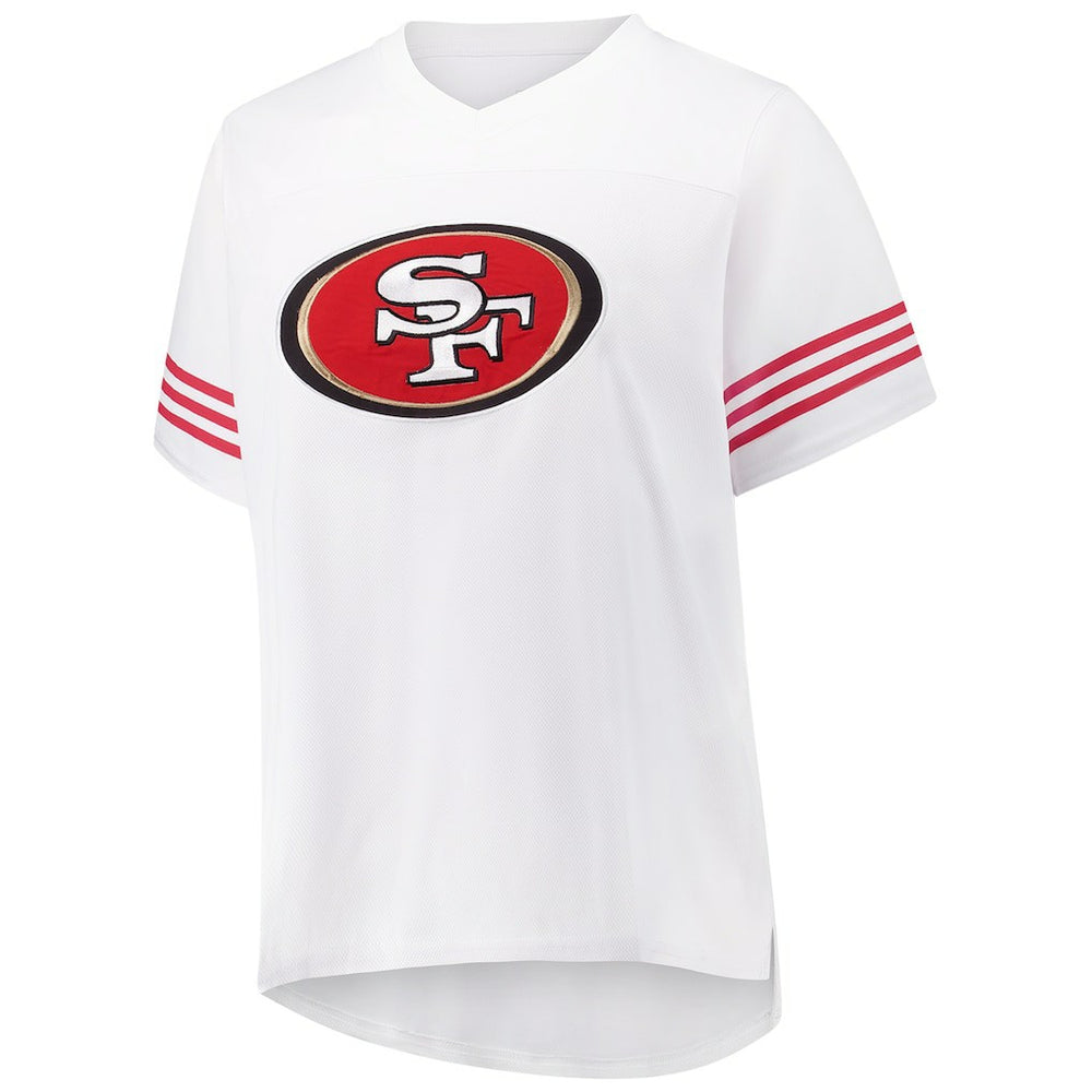 Christian McCaffrey San Francisco 49ers Women's Plus Size Fashion Jersey White - Fanatics