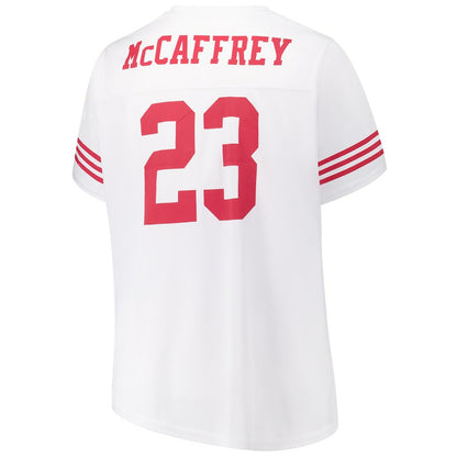 Christian McCaffrey San Francisco 49ers Women's Plus Size Fashion Jersey - White for sale | NFL Jerseys