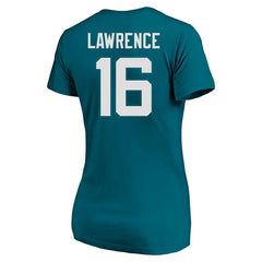Trevor Lawrence Jacksonville Jaguars Women's Plus Size Fair Catch Name & Number Scoop Neck T-Shirt Teal - NFL