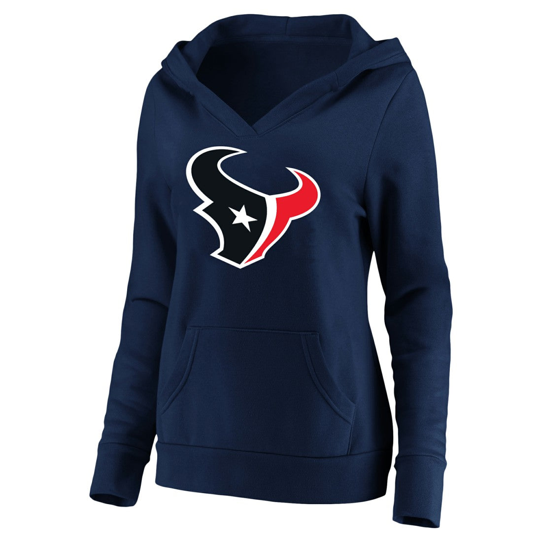 C.J. Stroud Houston Texans Women's Plus Size Player Name & Number V-Neck Pullover Hoodie Navy - Fanatics