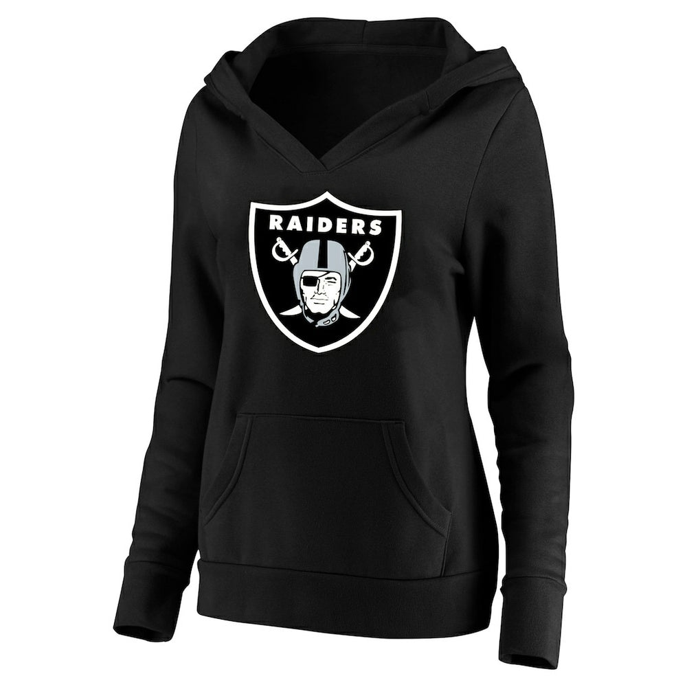 Maxx Crosby Las Vegas Raiders Women's Plus Size Player Name & Number V-Neck Pullover Hoodie Black - Fanatics