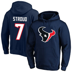 C.J. Stroud Houston Texans Big & Tall Name & Number Fleece Pullover Hoodie Navy - Fanatics