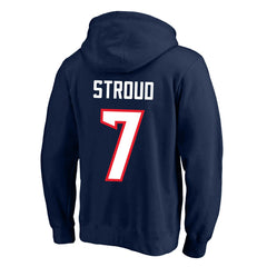 C.J. Stroud Houston Texans Big & Tall Name & Number Fleece Pullover Hoodie Navy - Fanatics