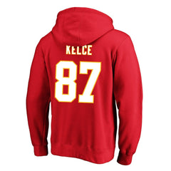 Travis Kelce Kansas City Chiefs Big & Tall Name & Number Fleece Pullover Hoodie Red - Fanatics