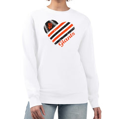 San Francisco Giants G-III 4Her by Carl Banks Women's Heart Logo Fleece Pullover Sweatshirt Sale