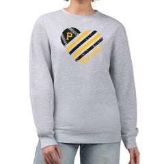 Pittsburgh Pirates G-III 4Her by Carl Banks Women's Heart Logo Fleece Pullover Sweatshirt Sale
