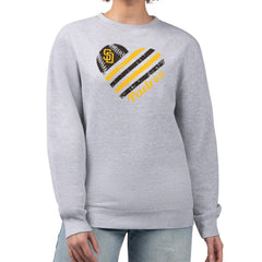 San Diego Padres G-III 4Her by Carl Banks Women's Heart Logo Fleece Pullover Sweatshirt Online