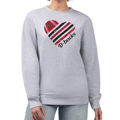 Arizona Diamondbacks G-III 4Her by Carl Banks Women's Heart Logo Fleece Pullover Sweatshirt On Sale