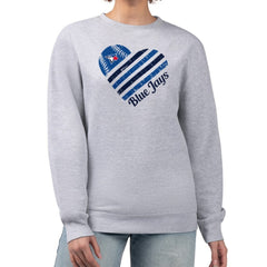 Toronto Blue Jays G-III 4Her by Carl Banks Women's Heart Logo Fleece Pullover Sweatshirt Sale