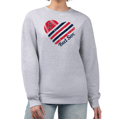 Boston Red Sox G-III 4Her by Carl Banks Women's Heart Logo Fleece Pullover Sweatshirt Online