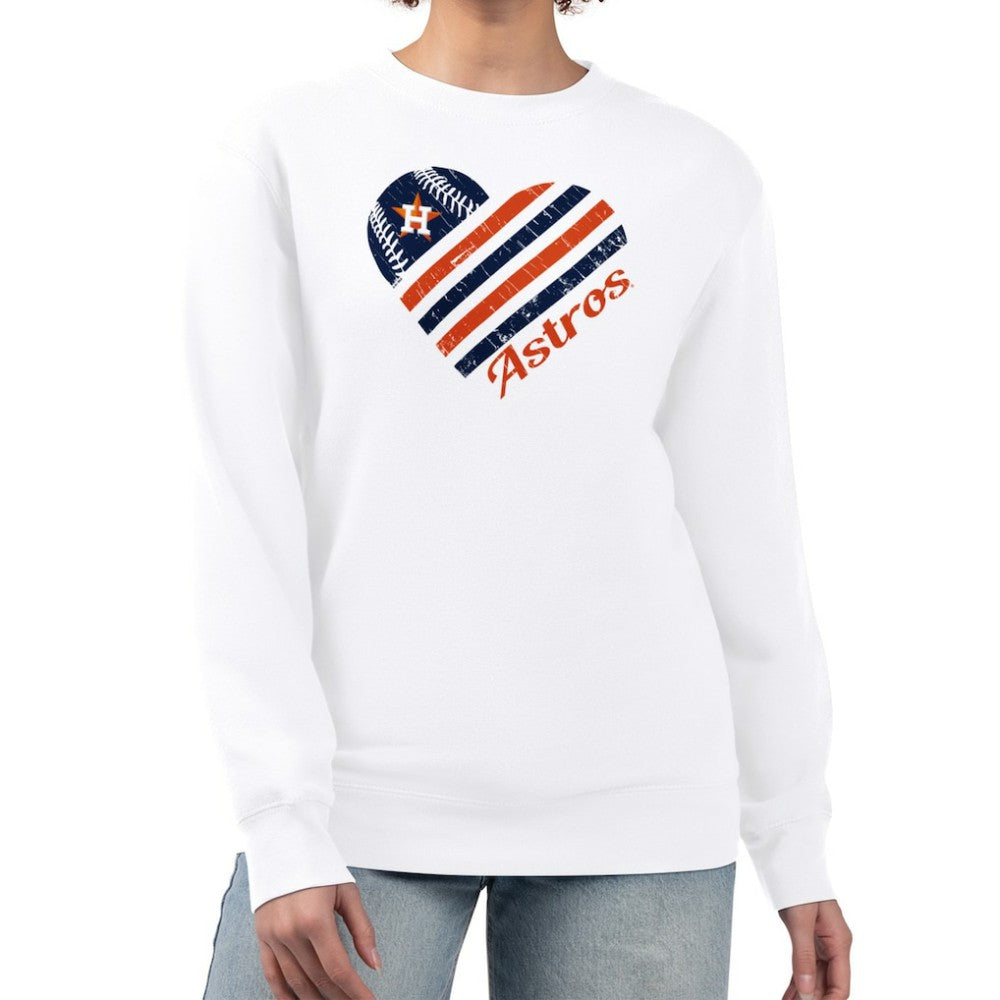 Houston Astros G-III 4Her by Carl Banks Women's Heart Logo Fleece Pullover Sweatshirt Near Me