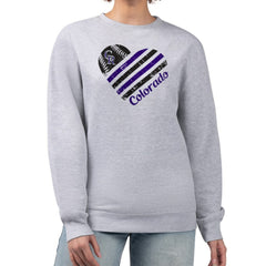 Colorado Rockies G-III 4Her by Carl Banks Women's Heart Logo Fleece Pullover Sweatshirt Online