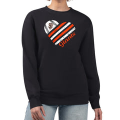 San Francisco Giants G-III 4Her by Carl Banks Women's Heart Logo Fleece Pullover Sweatshirt Online