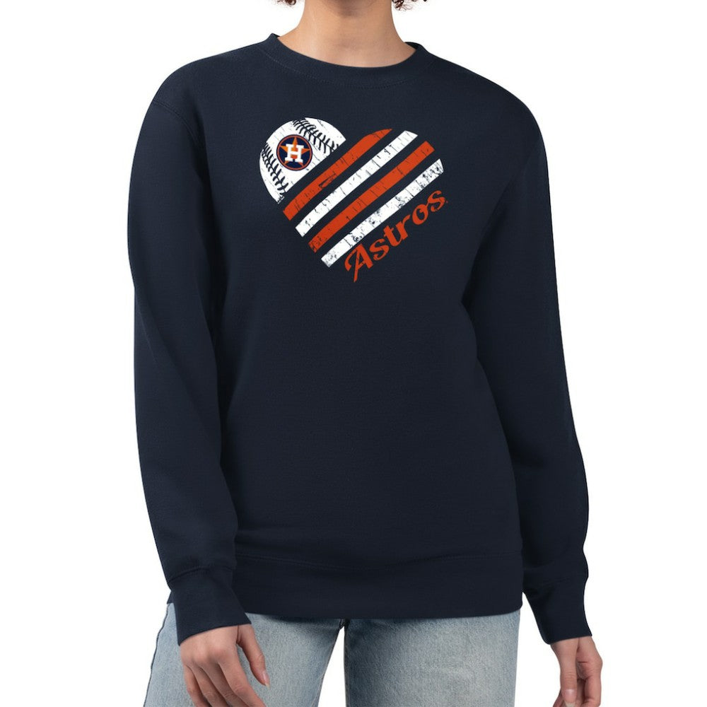 Houston Astros G-III 4Her by Carl Banks Women's Heart Logo Fleece Pullover Sweatshirt Near Me